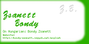 zsanett bondy business card